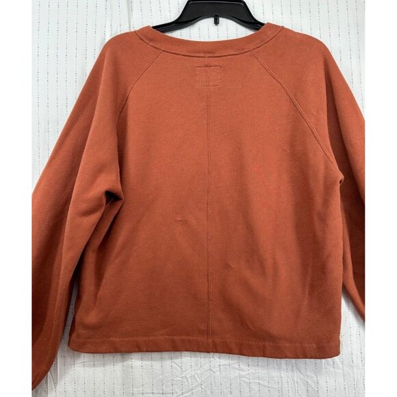 Abercrombie & Fitch Womens Sweatshirt M Rust Soft A&F Cropped Comfy Cozy Casual - Picture 6 of 9